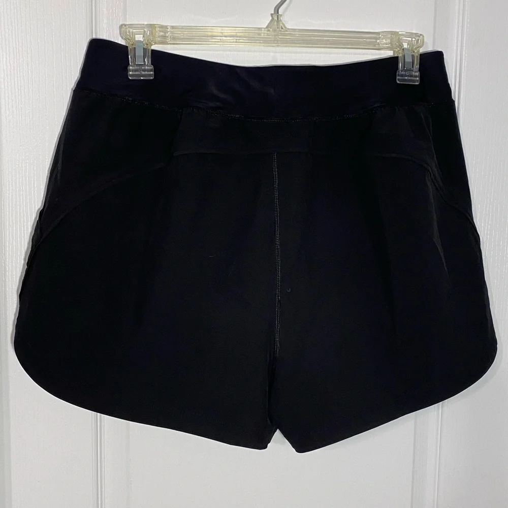 Lands' End 3” Quick Dry Elastic Waist Board Swim Cover-up Shorts Black 16W